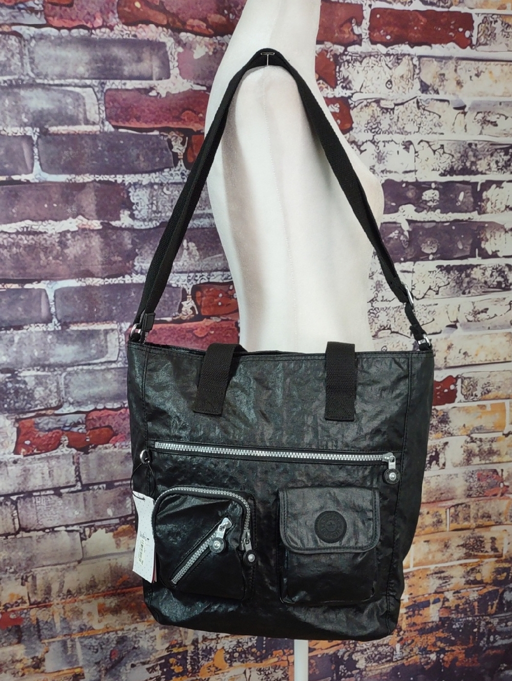 Kipling "Johanna" Convertible Ripstop Nylon Crossbody/ Tote/Shoulder Bag